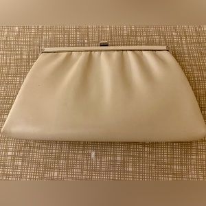 Vintage Harry Levine USA Evening Clutch Purse Cream